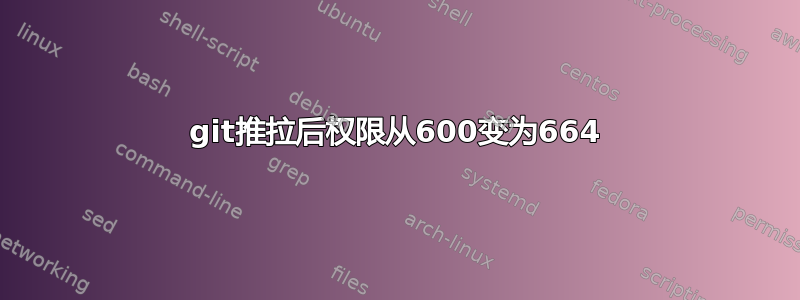 git推拉后权限从600变为664