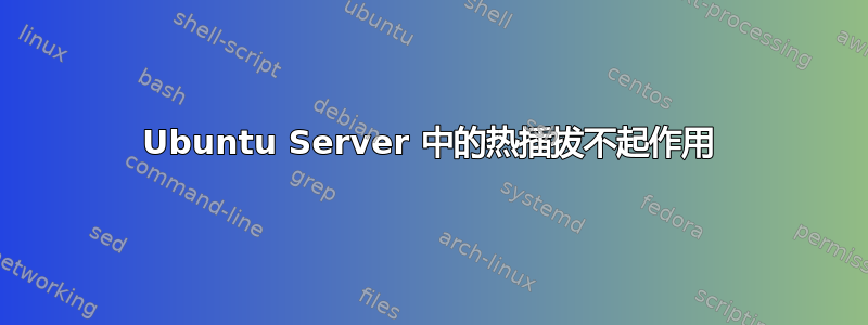 Ubuntu Server 中的热插拔不起作用