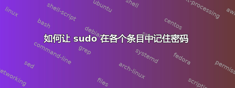 如何让 sudo 在各个条目中记住密码