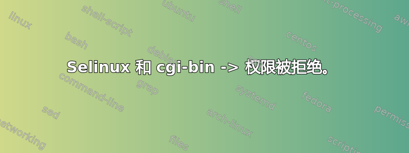 Selinux 和 cgi-bin -> 权限被拒绝。