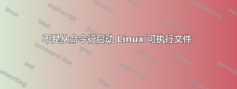 不是从命令行启动 Linux 可执行文件