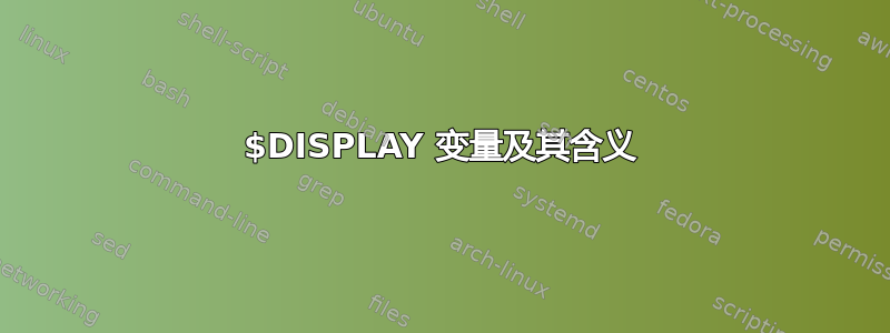 $DISPLAY 变量及其含义