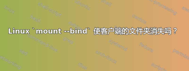 Linux `mount --bind` 使客户端的文件夹消失吗？