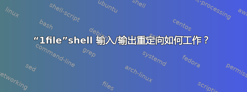 “1file”shell 输入/输出重定向如何工作？