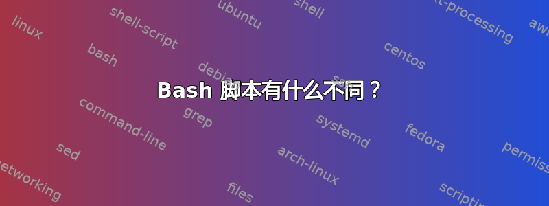 Bash 脚本有什么不同？