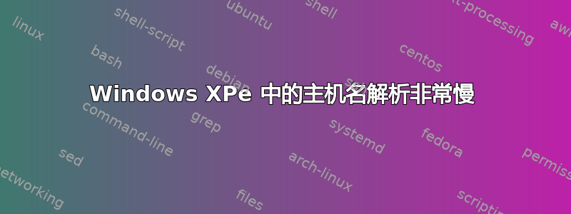 Windows XPe 中的主机名解析非常慢