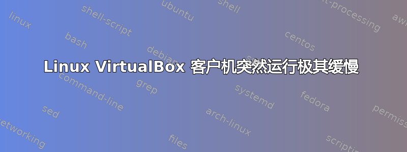 Linux VirtualBox 客户机突然运行极其缓慢