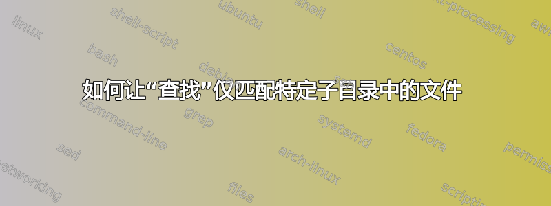 如何让“查找”仅匹配特定子目录中的文件