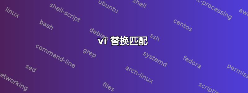 vi 替换匹配