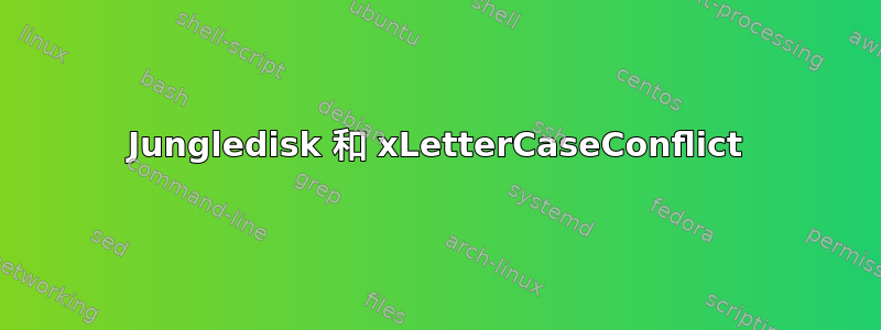 Jungledisk 和 xLetterCaseConflict