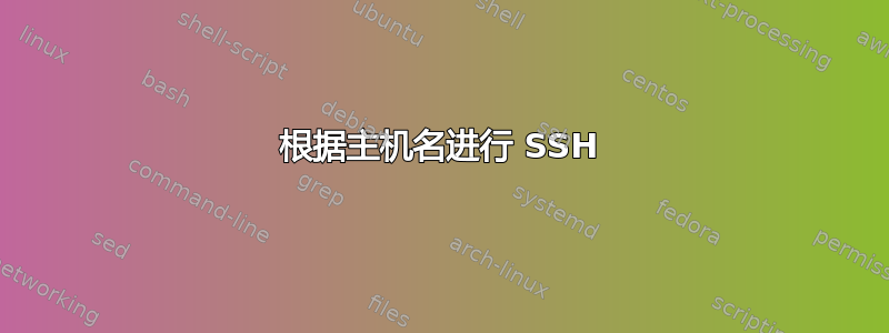 根据主机名进行 SSH