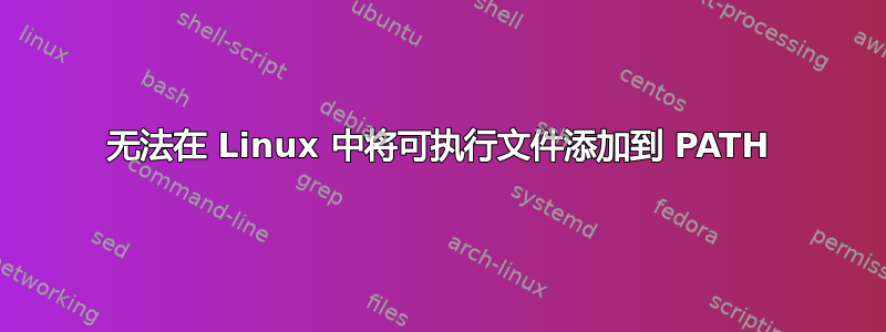 无法在 Linux 中将可执行文件添加到 PATH