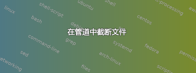 在管道中截断文件