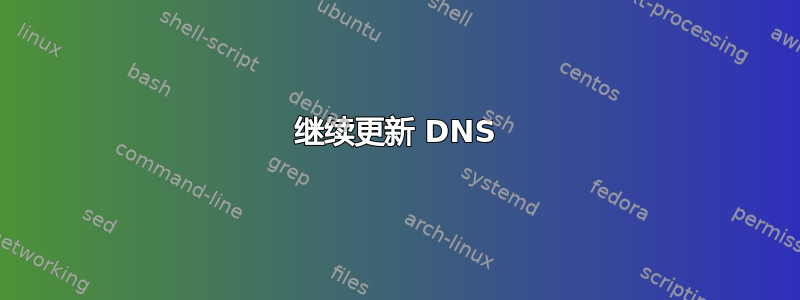 继续更新 DNS