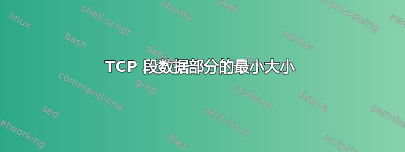 TCP 段数据部分的最小大小