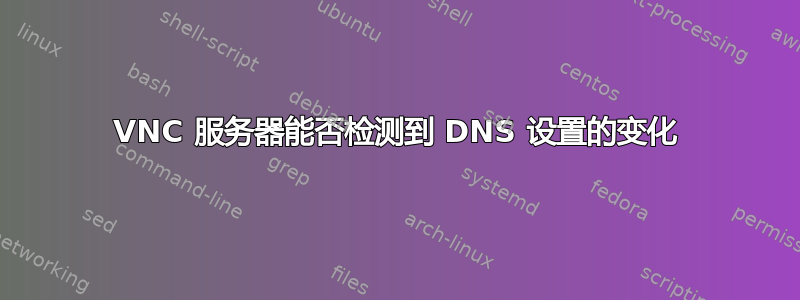 VNC 服务器能否检测到 DNS 设置的变化