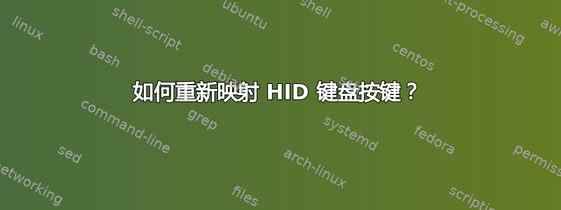 如何重新映射 HID 键盘按键？