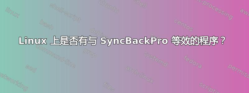 Linux 上是否有与 SyncBackPro 等效的程序？