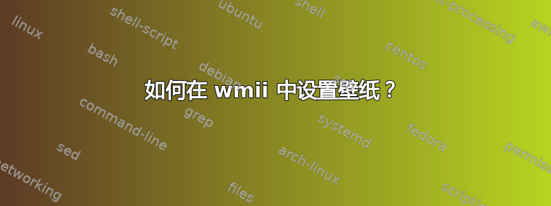 如何在 wmii 中设置壁纸？