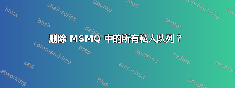 删除 MSMQ 中的所有私人队列？