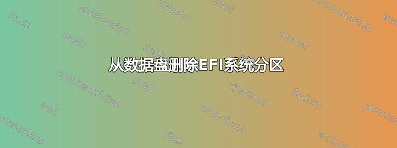 从数据盘删除EFI系统分区