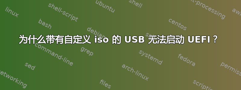 为什么带有自定义 iso 的 USB 无法启动 UEFI？