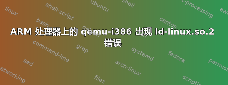 ARM 处理器上的 qemu-i386 出现 ld-linux.so.2 错误