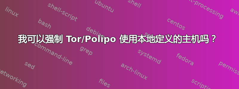 我可以强制 Tor/Polipo 使用本地定义的主机吗？