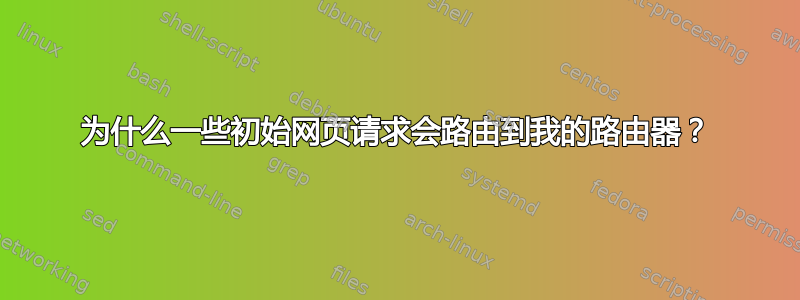 为什么一些初始网页请求会路由到我的路由器？