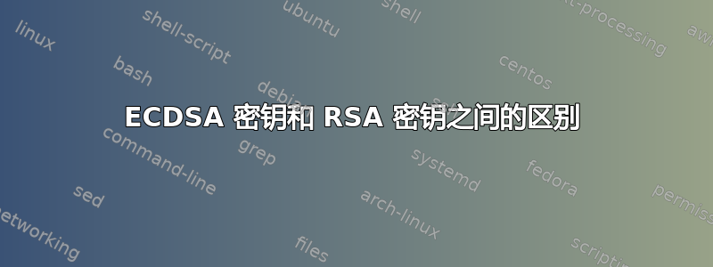 ECDSA 密钥和 RSA 密钥之间的区别