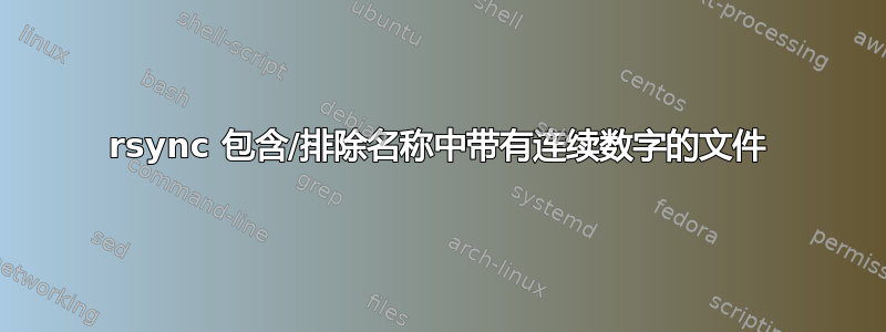 rsync 包含/排除名称中带有连续数字的文件