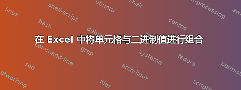 在 Excel 中将单元格与二进制值进行组合