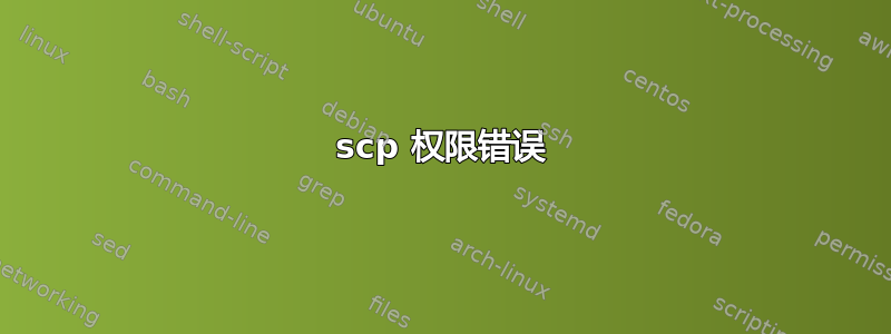 scp 权限错误