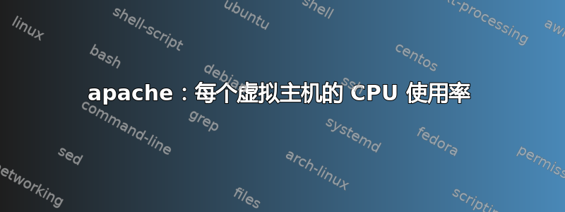 apache：每个虚拟主机的 CPU 使用率