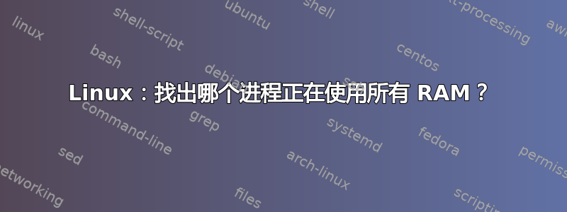 Linux：找出哪个进程正在使用所有 RAM？