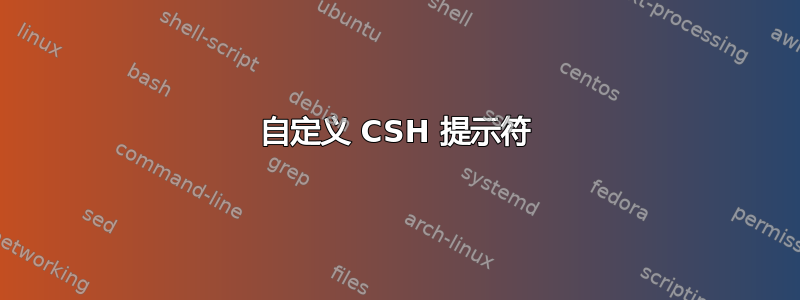 自定义 CSH 提示符