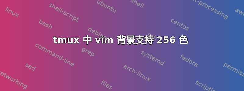 tmux 中 vim 背景支持 256 色