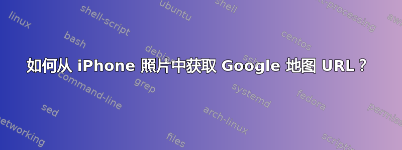 如何从 iPhone 照片中获取 Google 地图 URL？