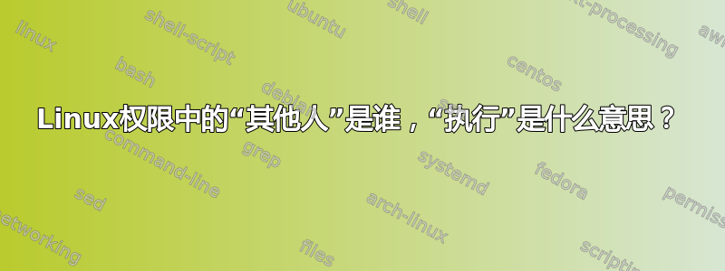 Linux权限中的“其他人”是谁，“执行”是什么意思？