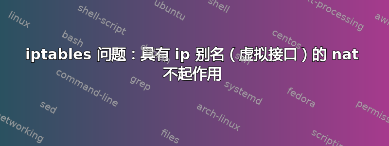 iptables 问题：具有 ip 别名（虚拟接口）的 nat 不起作用