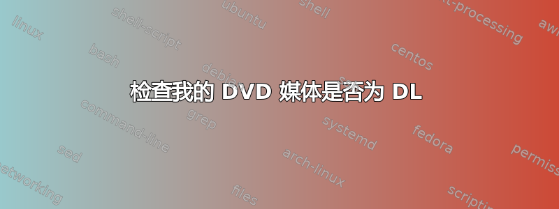 检查我的 DVD 媒体是否为 DL