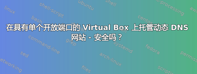 在具有单个开放端口的 Virtual Box 上托管动态 DNS 网站 - 安全吗？