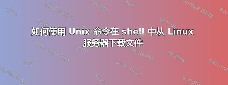 如何使用 Unix 命令在 shell 中从 Linux 服务器下载文件