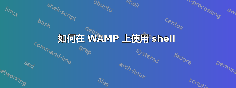 如何在 WAMP 上使用 shell