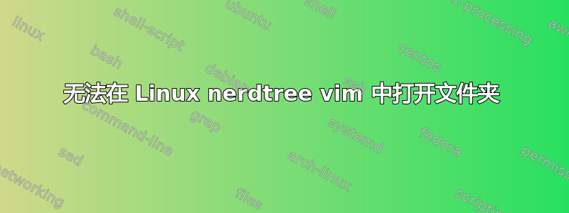 无法在 Linux nerdtree vim 中打开文件夹