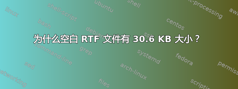 为什么空白 RTF 文件有 30.6 KB 大小？