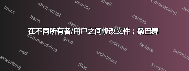 在不同所有者/用户之间修改文件；桑巴舞