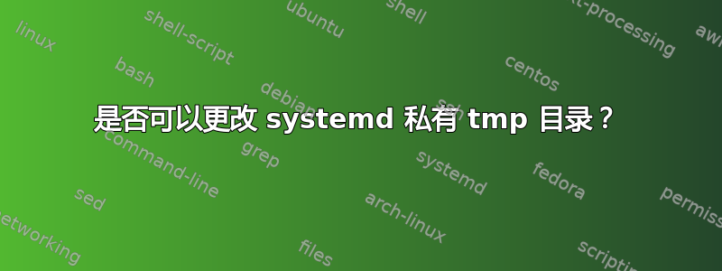 是否可以更改 systemd 私有 tmp 目录？