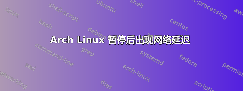 Arch Linux 暂停后出现网络延迟