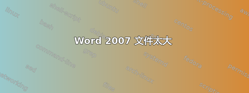 Word 2007 文件太大